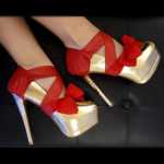 Bal Köpüğü Rengi Fiyonklu Platform Topuklu Ayakkabı Modelleri