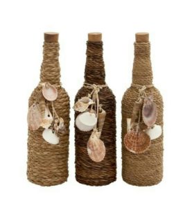 Hasır iple örülmüş dekoratif şişe modelleri evde el yapımı sosluk ve yağdanlık modelleri yapılışı anlatımlı