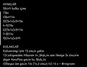 Amigurumi örmeye yeni başlayanlar için ücretsiz patentli örgü oyuncak tavşan modeli tarifi anlatımlı 