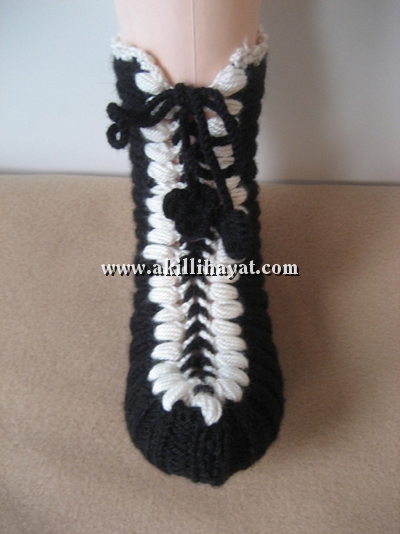 Kolay bağcıklı örgü patik yapılışı (anlatımlı)