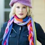 Saç Örgülü rengarenk örgü atkı yapılışı (anlatımlı)