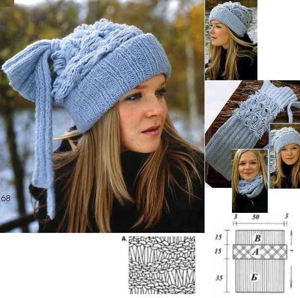 mavi ucu bağlamalı şık bayan beresi modeli yapılışı