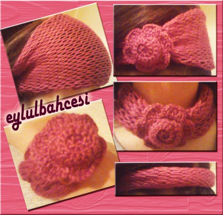 sihirli örgü tekniğiyle yapılmış çok amaçlı bandana modeli yapılışı