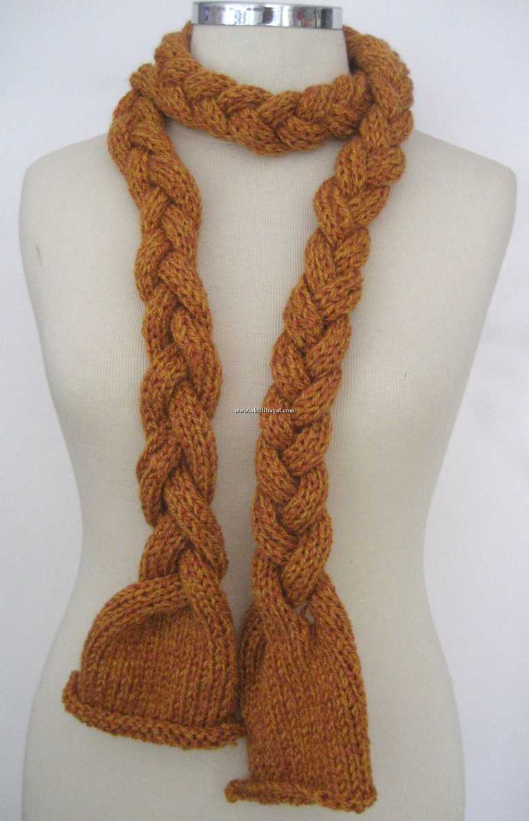 derya baykal saç örgülü kolay atkı modeli yapılışı