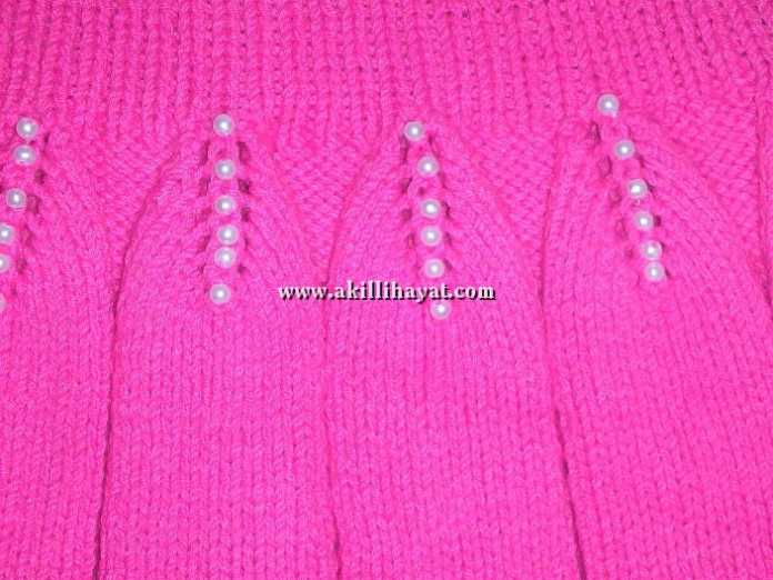 Pembe-Etek-Orgusu Kiloşlu - pileli örgü bebek eteği modeli yapılışı (anlatımlı)