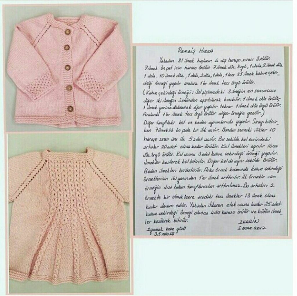 Uzun Kollu Örgü Bebek Hırkası Modeli Yapılışı ( Anlatımlı Uzun Kollu Örgü Bebek Hırkası Modeli Yapılışı ( Anlatımlı