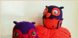 Amigurumi tekniği ile örülmüş örgü baykuş modeli yapılışı anlatımlı