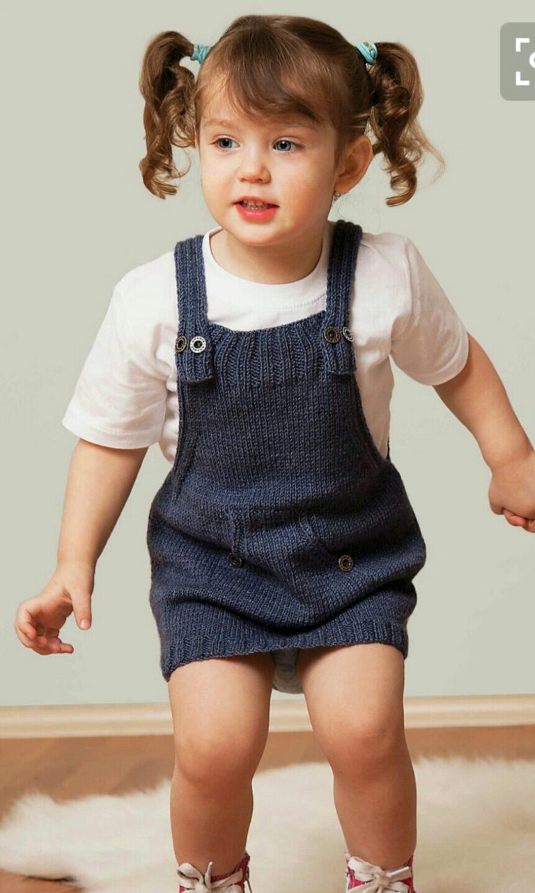 Kız Çocukları İçin Askılı Örgü Bebek Elbisesi Modeli Yapılışı ( Anlatımlı )