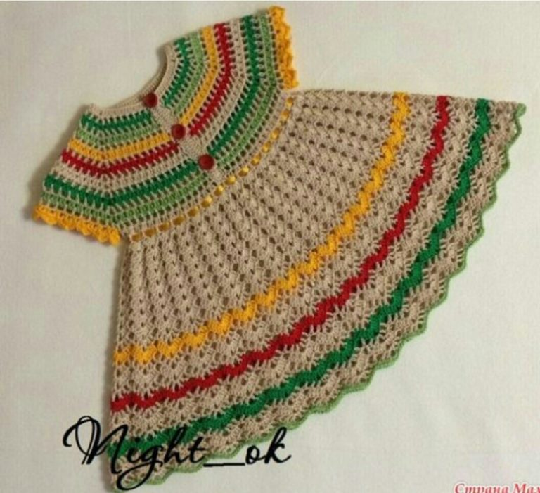 Çocuklar için tığ işi örgü bebek elbisesi modeli nasıl işlenir