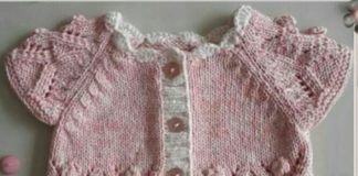 Çapraz ajurlu örgü bebek yeleği modeli yapılışı anlatımlı
