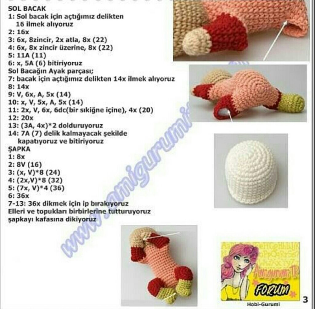 Amigurumi Örgü Minik Bebek Biblo Modeli Yapılışı