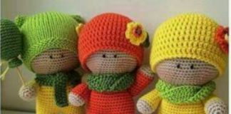 Minyatür amigurumi örgü şapkalı bebek yapılışı anlatımlı