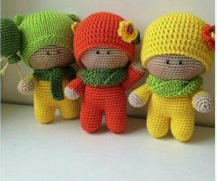 Minyatür amigurumi örgü şapkalı bebek yapılışı anlatımlı