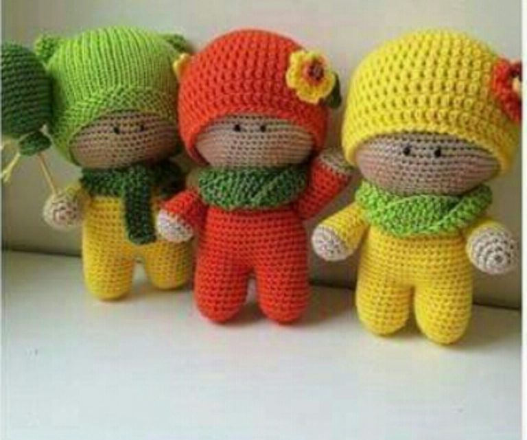 Minyatür amigurumi örgü şapkalı bebek yapılışı anlatımlı