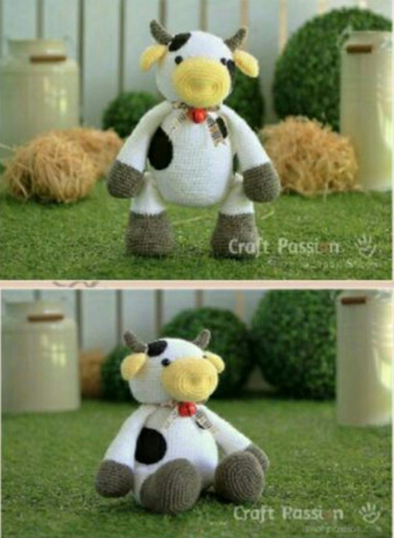 Amigurumi örgü oyuncak şişman inek modeli yapılışı anlatımlı