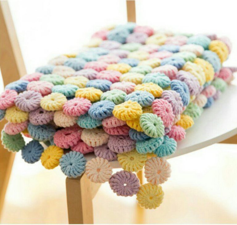 Örgü Bebek Battaniyesi Modelleri ve Örgü Koltuk Şalı Modelleri için Kullanabileceğiniz Çiçekli Motif Yapılışı ( Şemalı Anlatım )