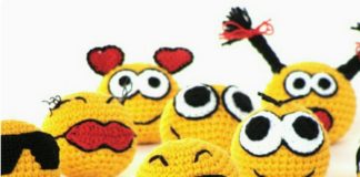 Amigurumi örgü oyuncak smile topların yapılışı anlatımlı