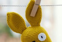 İki renkli amigurumi örgü oyuncak tavşan modeli yapılışı anlatımlı