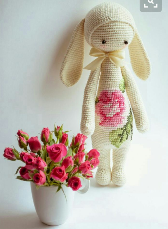 Amigurumi uzun kulaklı büyük boy lala tavşan yapılışı anlatımlı