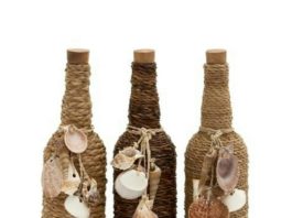 Hasır iple örülmüş dekoratif şişe modelleri evde el yapımı sosluk ve yağdanlık modelleri yapılışı anlatımlı