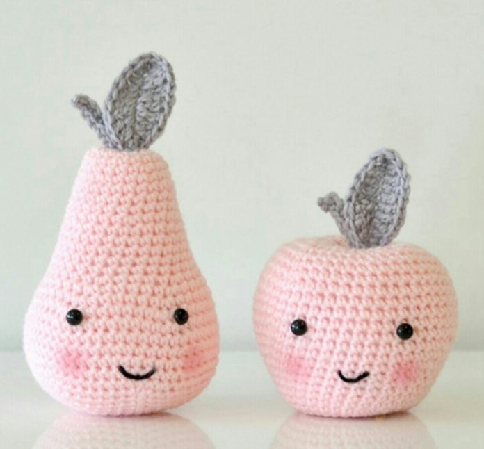 Amigurumi örgü oyuncak elma ve armut yapılışı anlatımlı