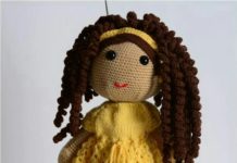 Amigurumi örgü kıvırcık saçlı kız modeli tarifi anlatımlı