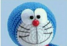 Amigurumi örgü oyuncak çizgi film karakteri kulaksız mavi kedicik tarifi anlatımlı