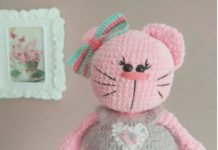 Amigurumi örgü oyuncak tombik pembe kedicik modeli tarifi anlatımlı