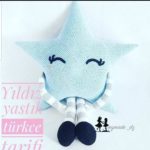 Bebek Odası İçin Örgü Süs Tarifi – Amigurumi Yıldız Yastık Modeli Tarifi ( Anlatımlı ) Amigurumi örgü bebek yatağı yastığı modeli tarifi anlatımlı