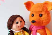 Amigurumi örgü oyuncak tilki modeli