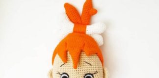 Amigurumi örgü oyuncak taş devri öizgi filminin çakıl bebek tarifi anlatımlı