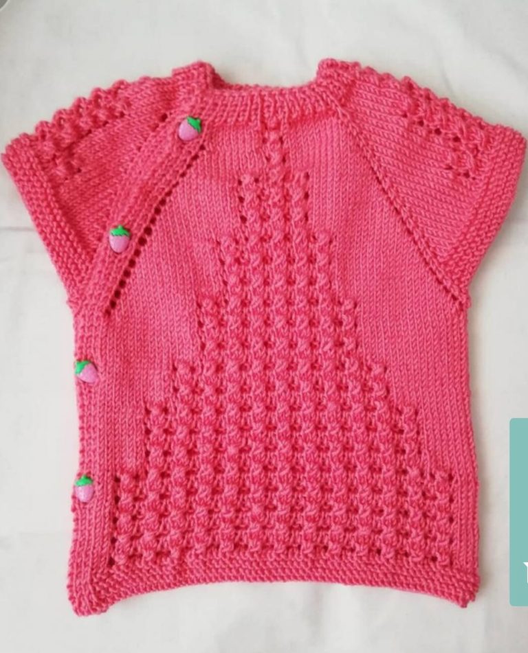 Bebe kol desenli örgü bebek yeleği modeli tarifi anlatımlı ve açıklamalı