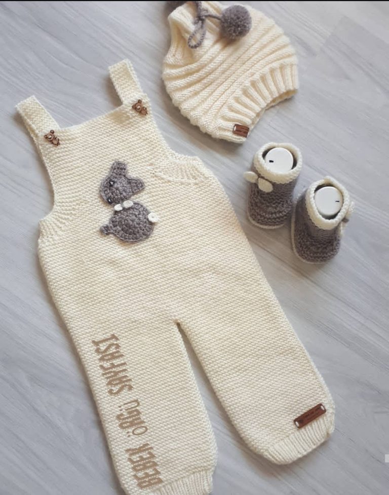Bebekler için düz ve haraşo örgü bebek tulumu modeli tarifi anlatımlı