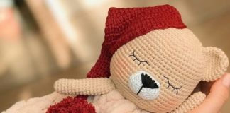 Amigurumi örgü oyuncak uykucu amour ayıcık modeli tarifi anlatımlı