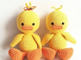 Amigurumi örgü oyuncak şirin ördek modeli tarifi açıklamalı