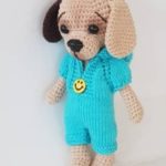 Amigurumi Örgü Oyuncak Modelleri – Amigurumi Örgü Oyuncak Üzgün Köpek Modeli Tarifi ( Anlatımlı ve Yapımı ) Amigurumi örgü mavi tulumlu oyuncak köpek tarifi açıklamalı