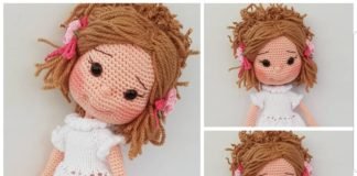 Amigurumi beyaz elbiseli kız modeli tarifi anlatımlı ve açıklamalı
