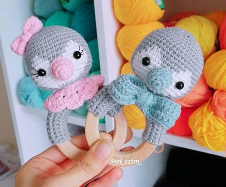 Amigurumi örgü oyuncak çıngırak modelleri
