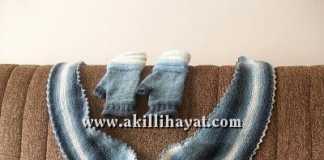 Üçgen kolay bayan atkısı modeli yapılışı (açıklamalı)