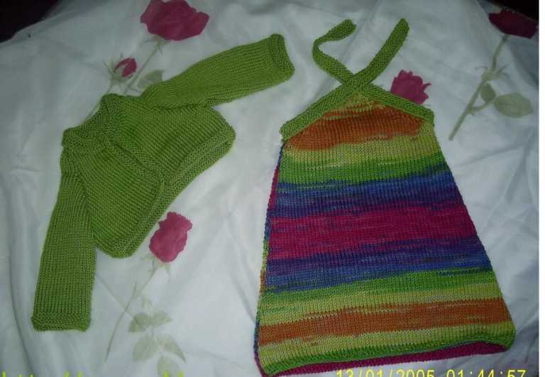 Kız çocuklar için örgü elbise ve örgü bolero modeli (anlatımlı)