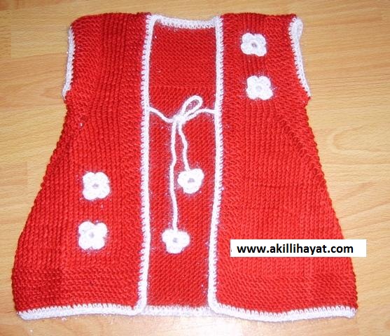 Tek Parça Dikişsiz Bebek Yeleği Modeli Yapılışı (Anlatımlı)