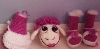 Amigurumi oyuncak tekniğiyle yapılmış pembe kuzu yapılışı (anlatımlı)