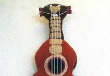Minyatür örgü modelleri - örgü gitar modeli