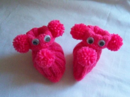 Ponponlu bebek patiği yapılışı (açıklamalı)