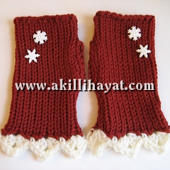 Şişle Örülmüş Parmaksız Eldiven Modeli Yapılışı (anlatımlı)