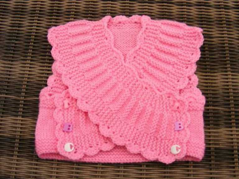 Yeni Doğan Bebekler İçin Yandan Çaprazlı Örgü Bebek Yeleği